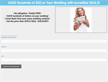 Tablet Screenshot of dealsforweddings.com